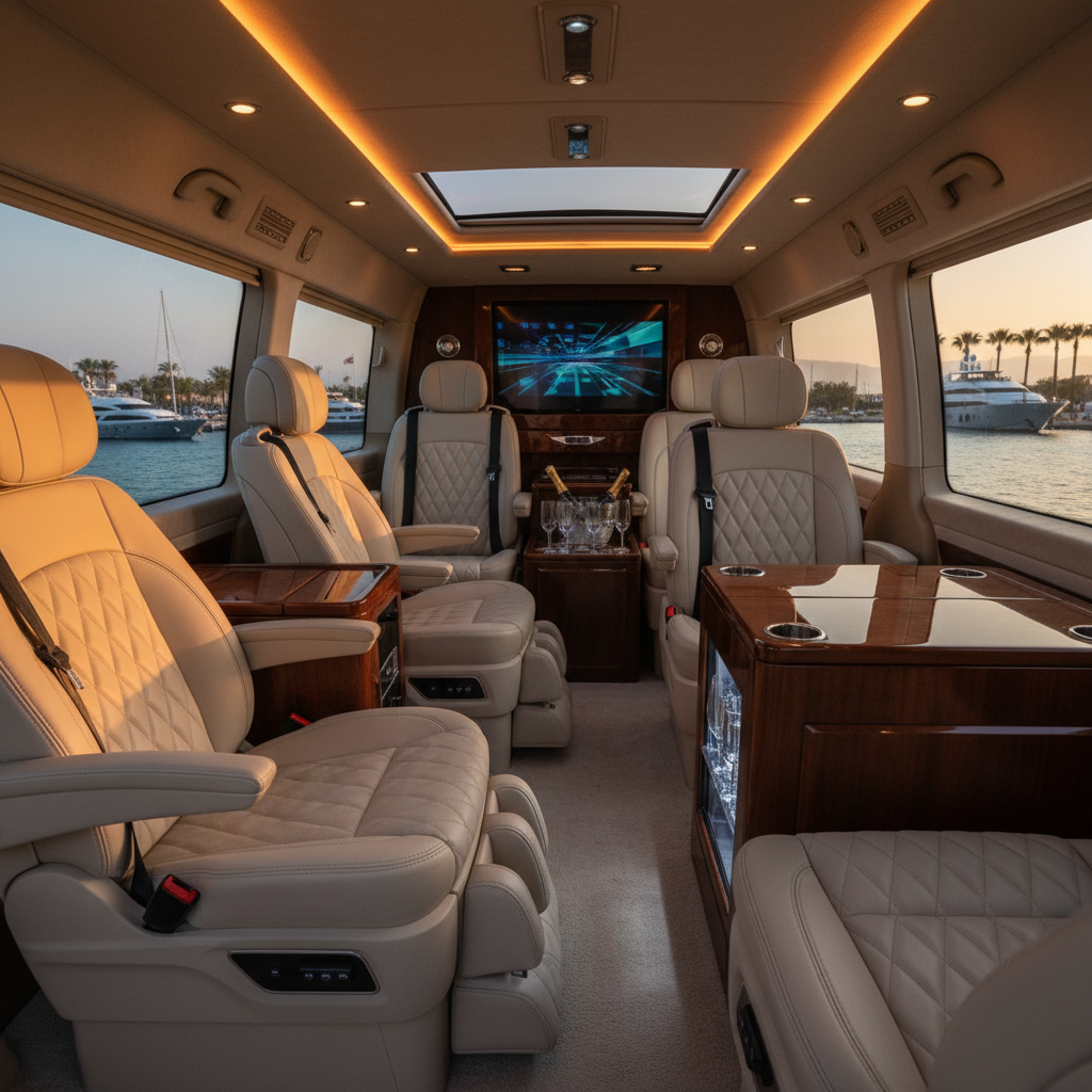 2026 Dalaman VIP Transfer: Mercedes Vito Luxury Interior Features - VIP Services | Dalaman VIP Transfer