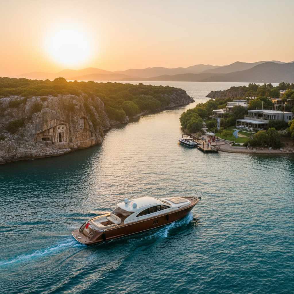 Dalaman Havalimanı’ndan Dalyan Kanal Otellerine VIP Tekne Bağlantısı